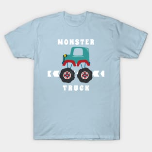 Vector illustration of monster truck with cartoon style. T-Shirt